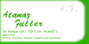 atanaz fuller business card